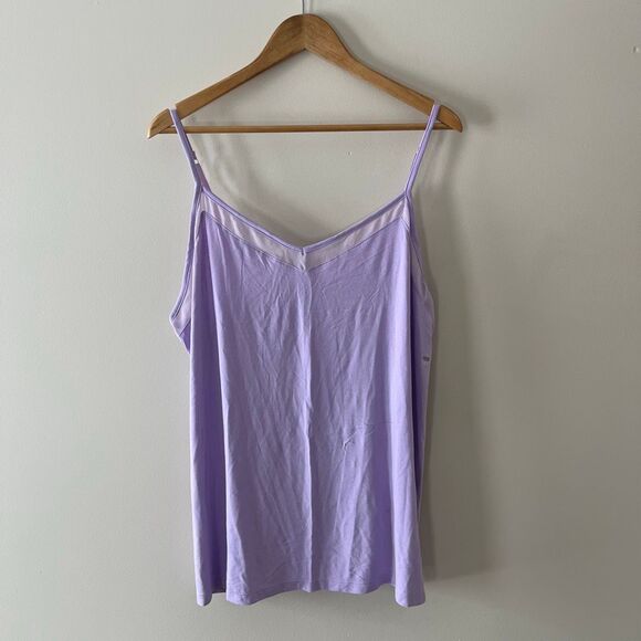 NWT lane Bryant purple lavender tank top plus size 18/20 mesh trim cami - Picture 6 of 6